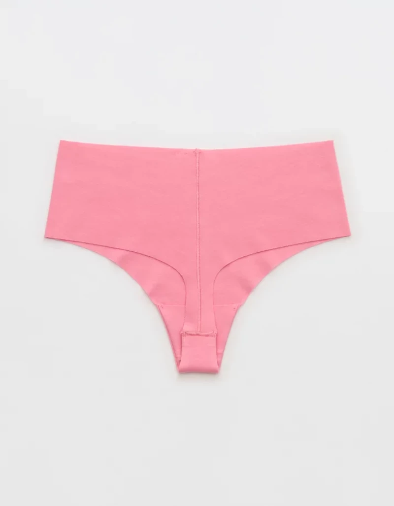 Superchill No Show Cotton Rib Mid Rise Thong Underwear