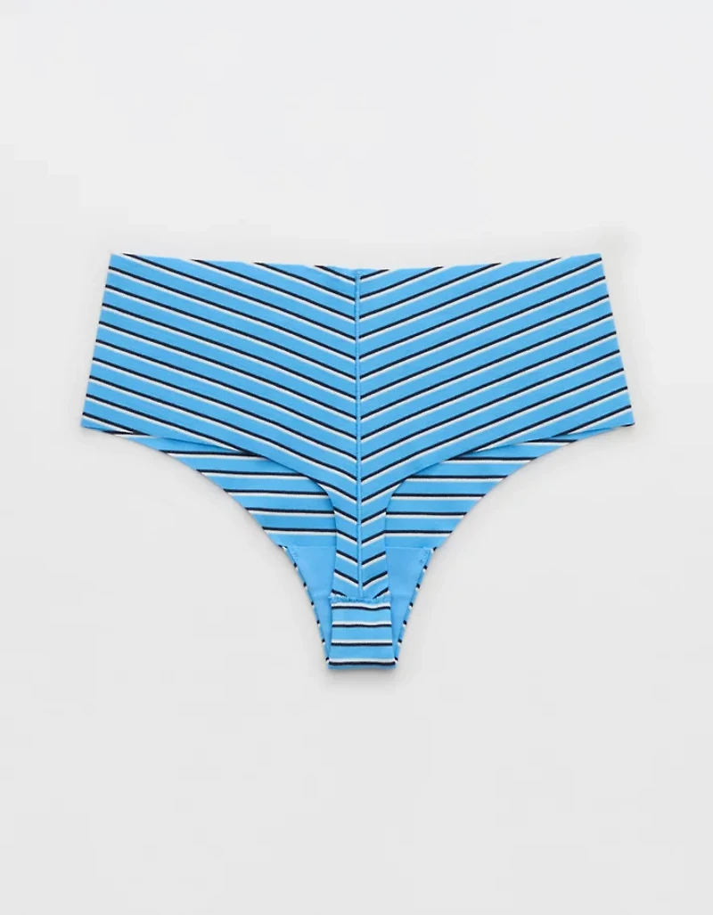 Superchill No Show Cotton Rib Mid Rise Thong Underwear