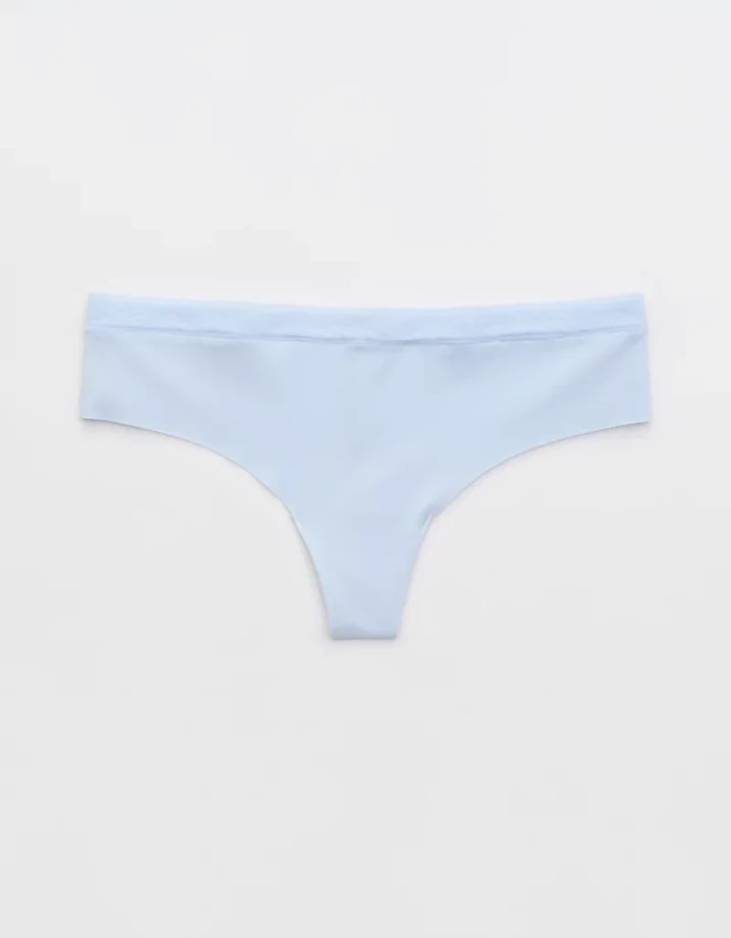 SMOOTHEZ No Show Lace Thong Underwear