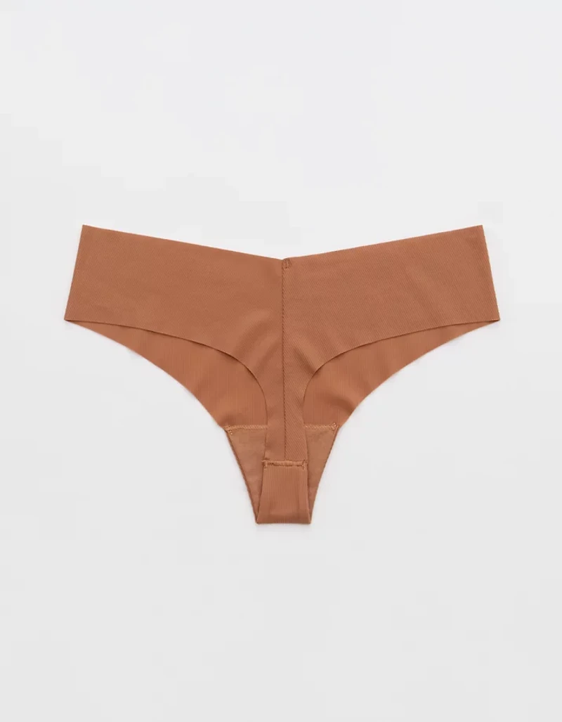 SMOOTHEZ No Show Rib Thong Underwear