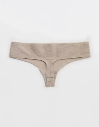 SMOOTHEZ No Show Lace Thong Underwear