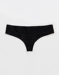 SMOOTHEZ No Show Lace Thong Underwear
