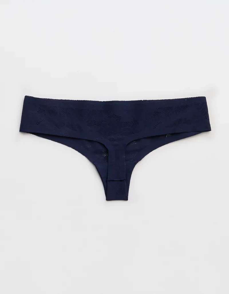 SMOOTHEZ No Show Lace Thong Underwear