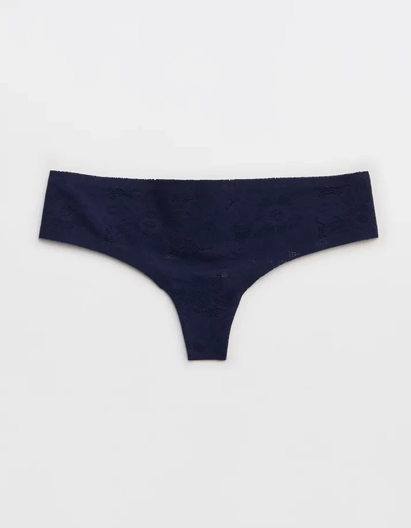 SMOOTHEZ No Show Lace Thong Underwear