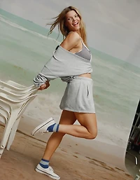 OFFLINE By Aerie Keep It 100 Terry Mini Skirt