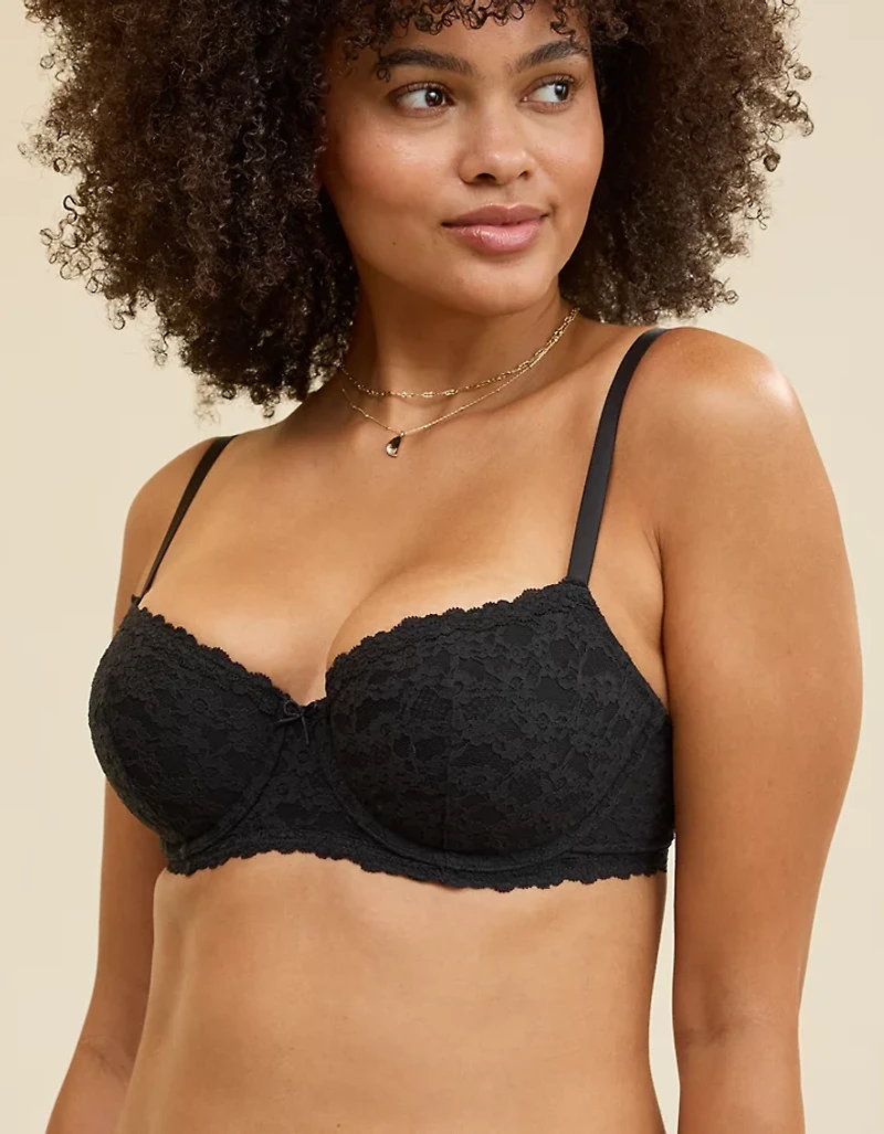 Show Off Vintage Lace Lightly Lined Balconette Bra