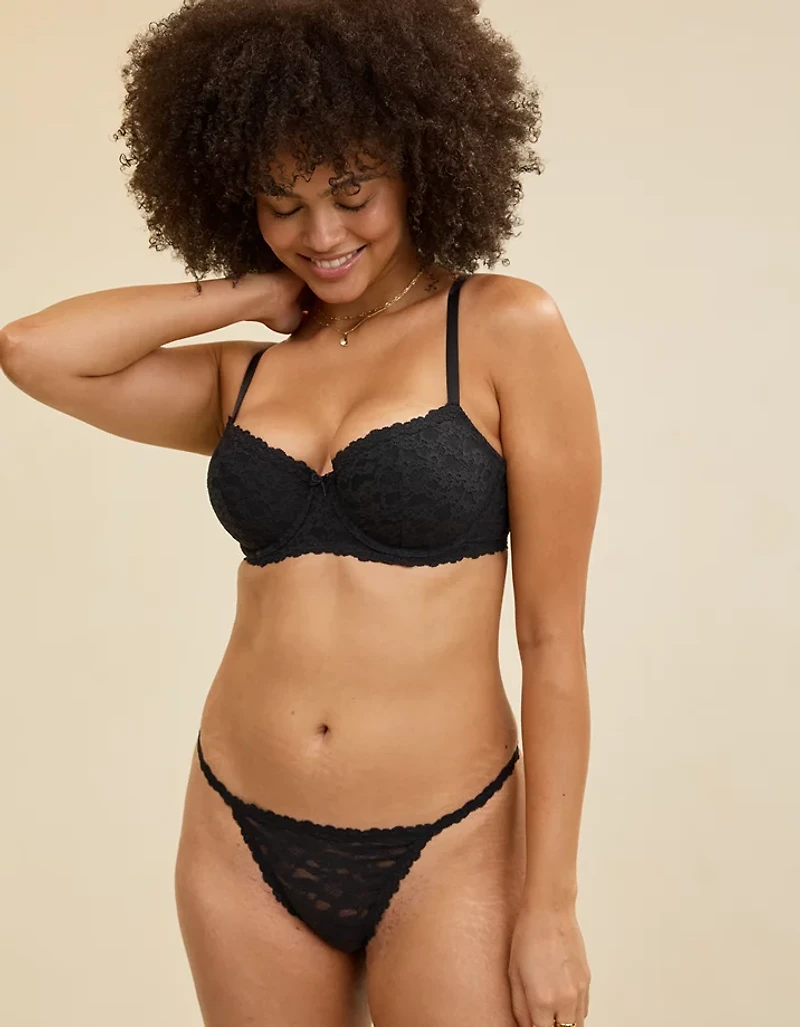 Show Off Vintage Lace Lightly Lined Balconette Bra