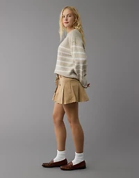 AE Stretch Low-Rise Pleated Mini Skort