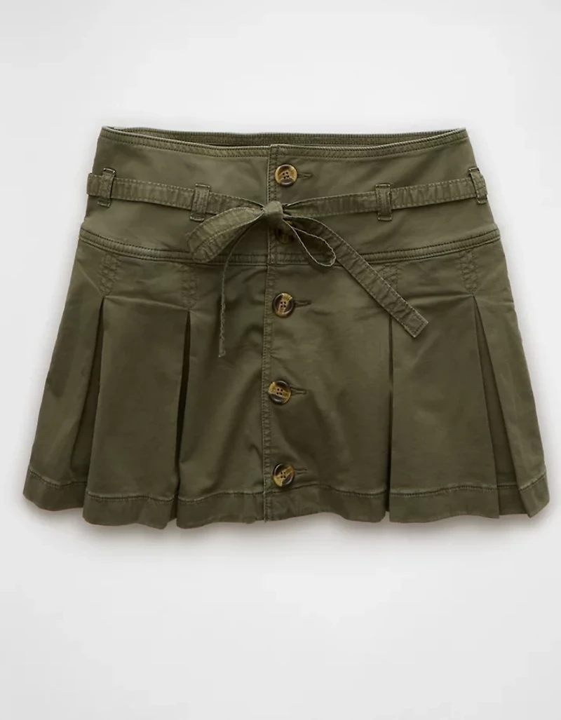 AE Stretch Low-Rise Pleated Mini Skort