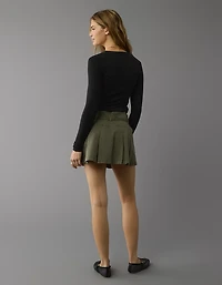 AE Stretch Low-Rise Pleated Mini Skort