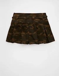 AE Mid-Rise Pleated Camo Skort