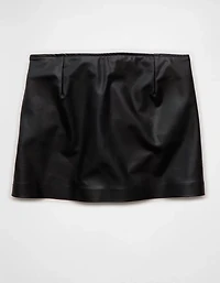 AE Mid-Rise Vegan Leather Skort