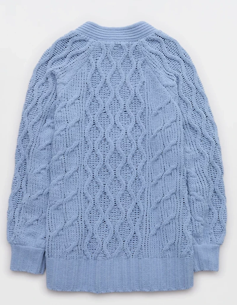 Aerie Oversized Cable Cardigan