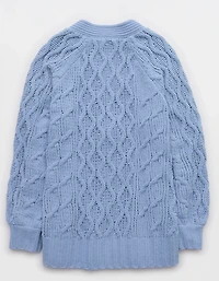 Aerie Oversized Cable Cardigan