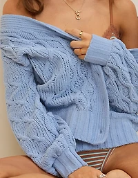Aerie Oversized Cable Cardigan