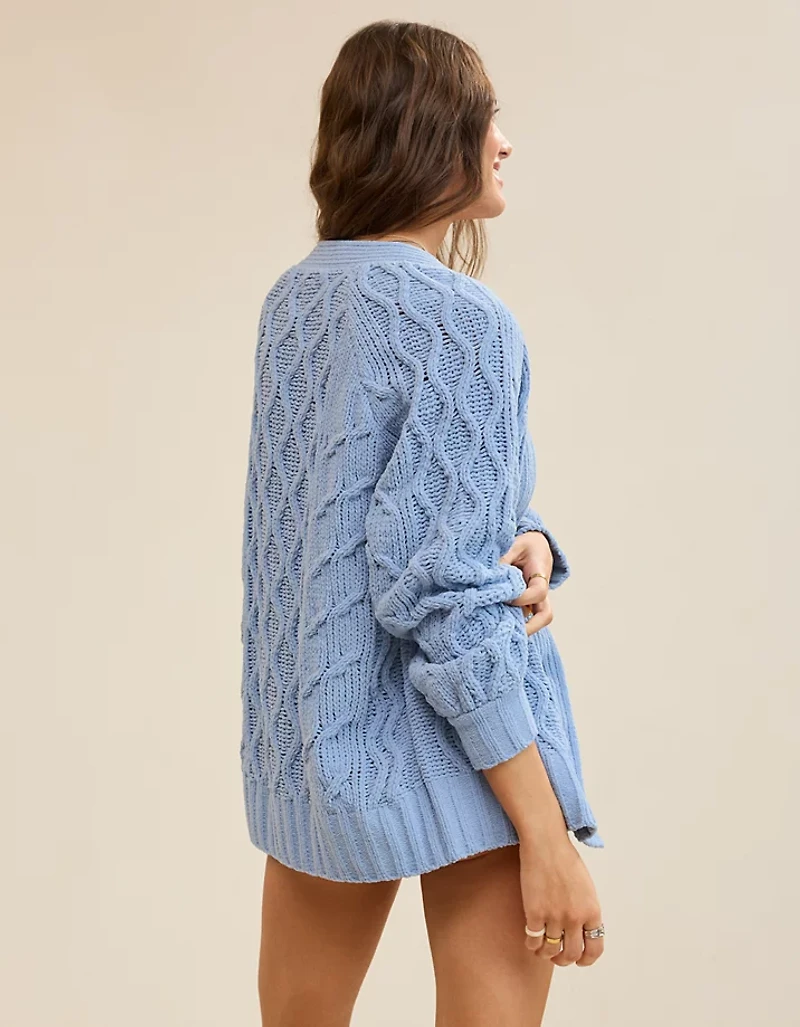 Aerie Oversized Cable Cardigan