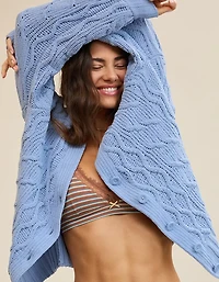 Aerie Oversized Cable Cardigan