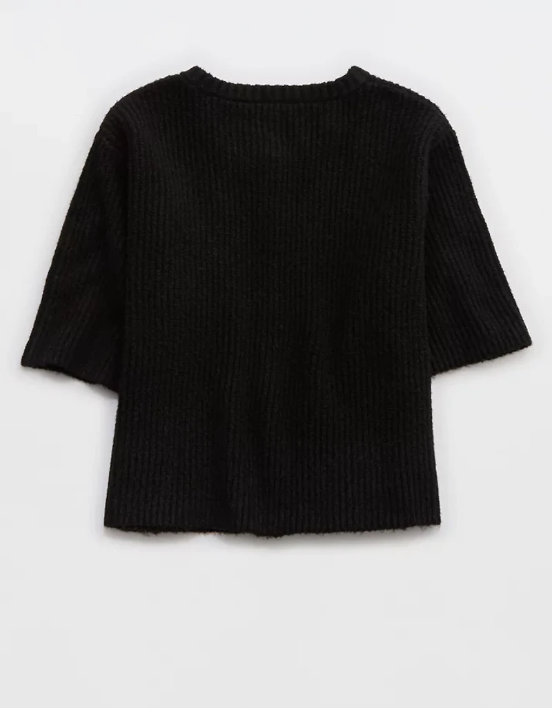 Aerie unREAL Short Sleeve Cardigan