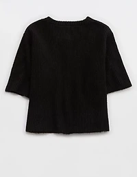 Aerie unREAL Short Sleeve Cardigan