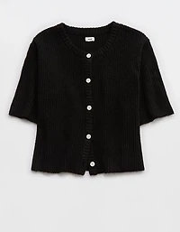 Aerie unREAL Short Sleeve Cardigan