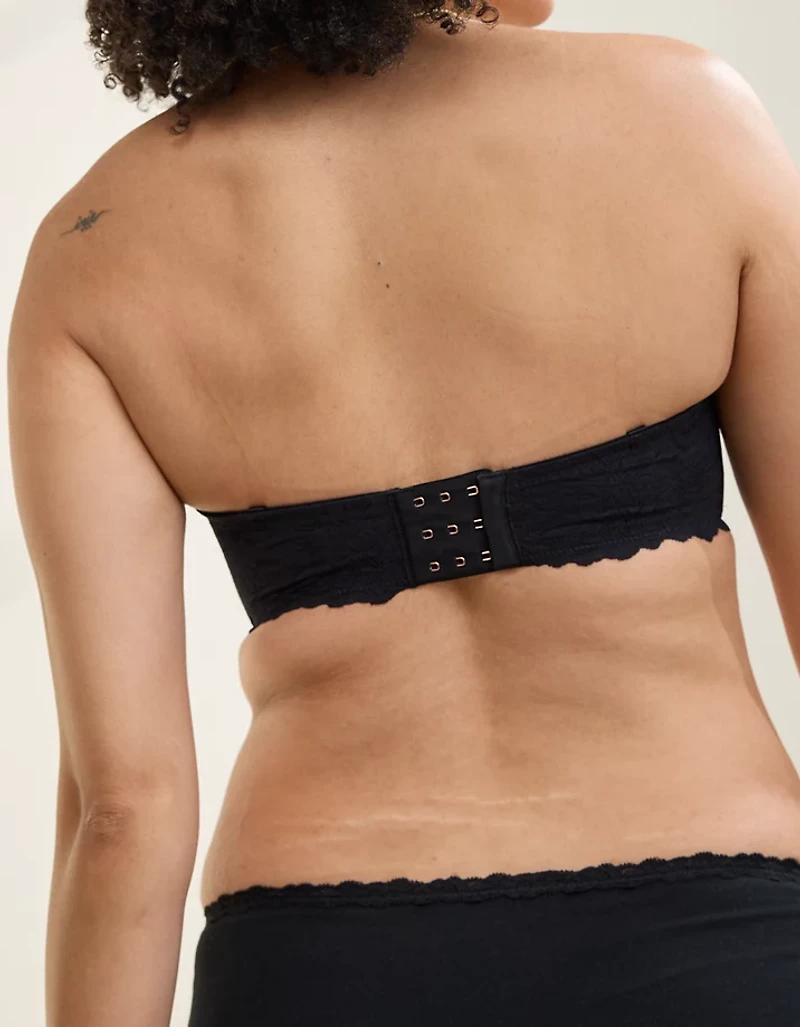 Show Off Rosey Lace Strapless Push Up Bra