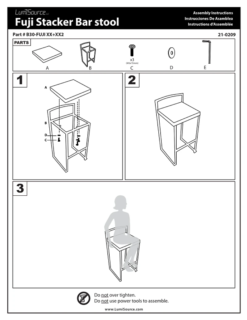 Faux Leather Stackable Bar Stools