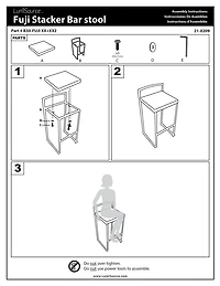Faux Leather Stackable Bar Stools