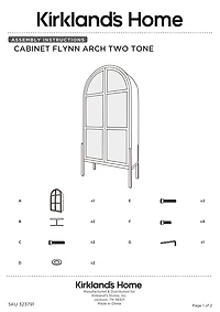 Two Tone Wood Arch Flynn Cabinet