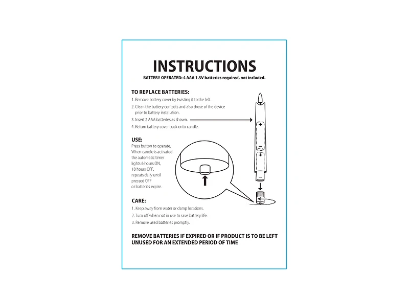 LED Candy Stripe Taper Candles, Set of 2