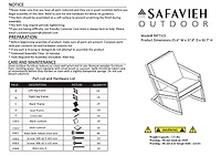 Wooden Outdoor Rocking Chair with Navy Cushions