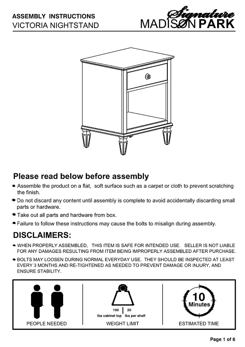 Victoria Wood Nightstand