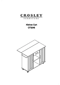 Stella Navy Drop-Leaf Kitchen Cart