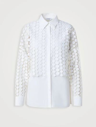Guipure Dot Poplin Shirt