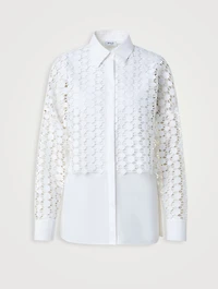 Guipure Dot Poplin Shirt