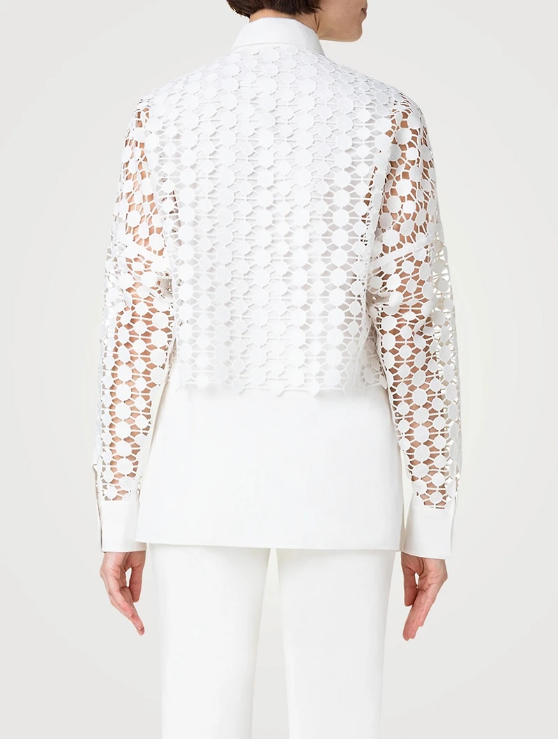 Guipure Dot Poplin Shirt