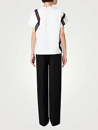 T-Shirt With Ribbon Inserts