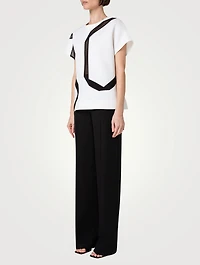 T-Shirt With Ribbon Inserts