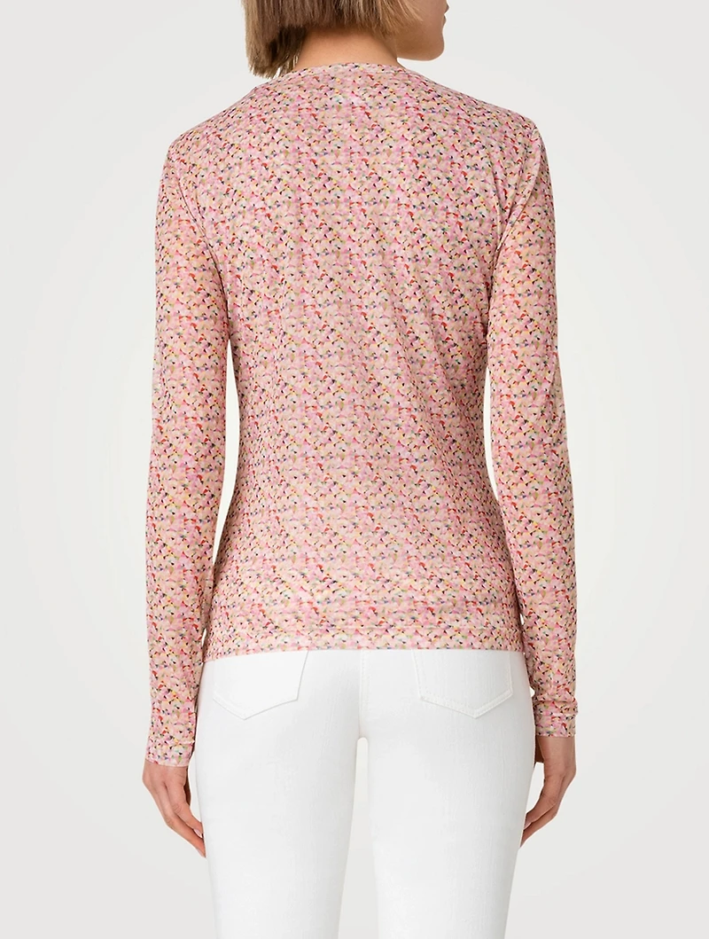 Tulle Cardigan Kaleidoscope Print