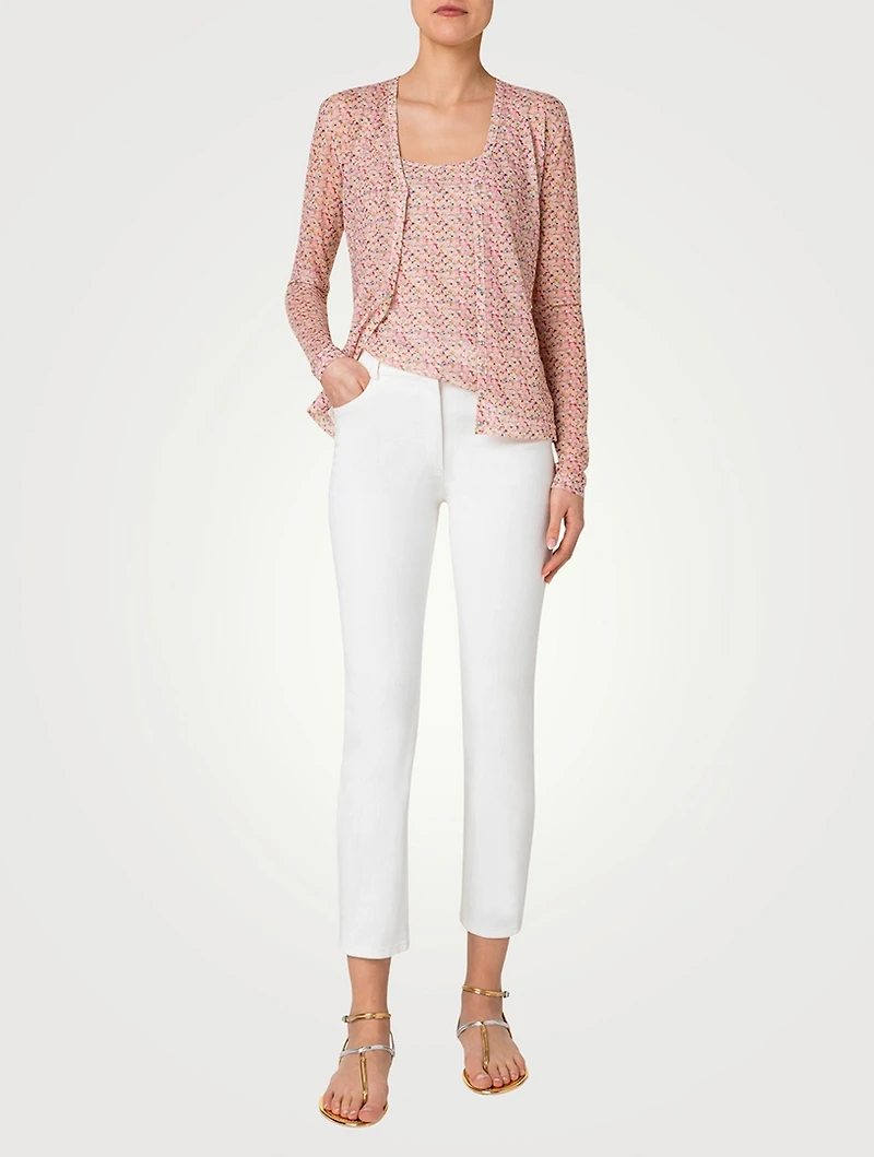 Tulle Cardigan Kaleidoscope Print