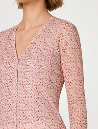 Tulle Cardigan Kaleidoscope Print