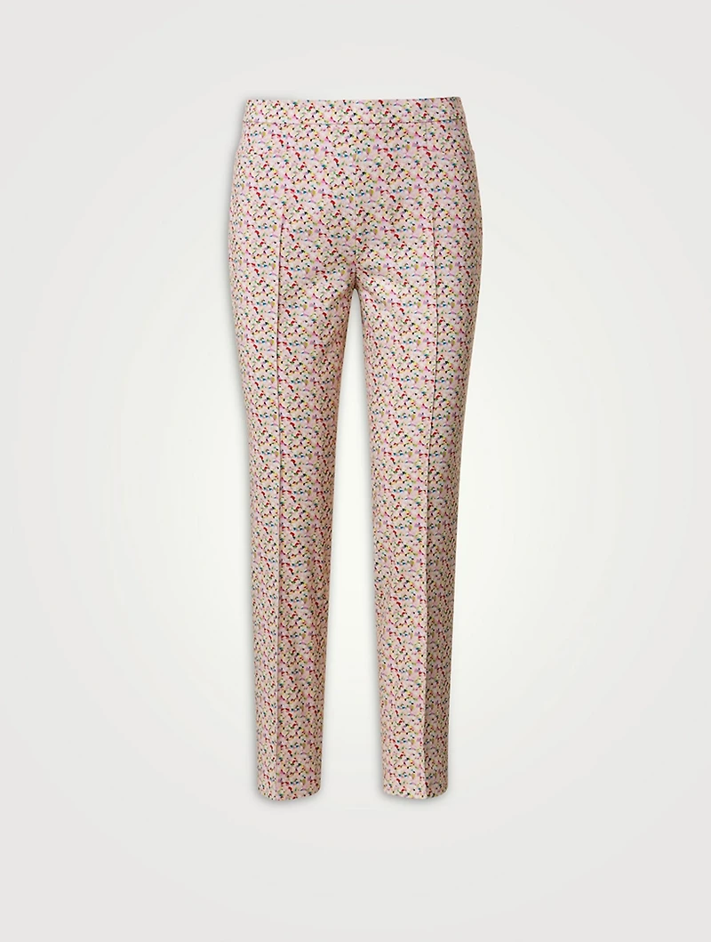 Cotton Stretch Pants Kaleidoscope Print