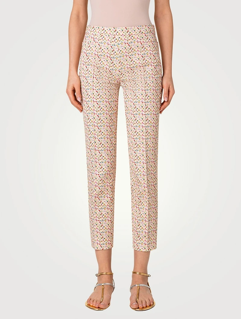 Cotton Stretch Pants Kaleidoscope Print
