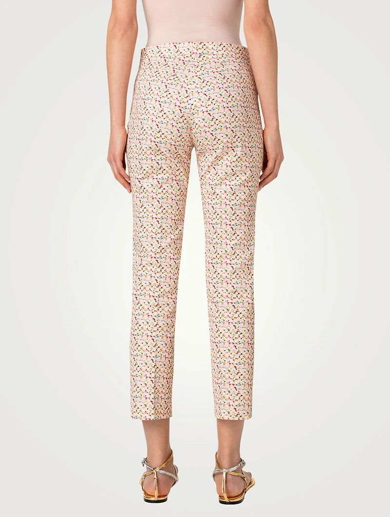 Cotton Stretch Pants Kaleidoscope Print