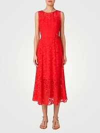Belted Kaleidoscope Burnout Dress