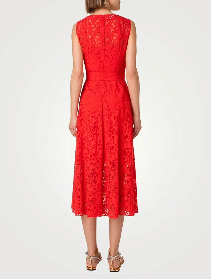 Belted Kaleidoscope Burnout Dress