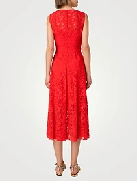 Belted Kaleidoscope Burnout Dress