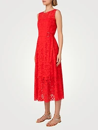 Belted Kaleidoscope Burnout Dress