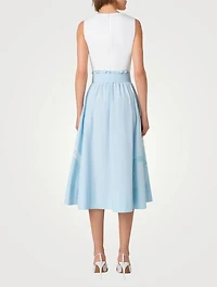 Belted Jersey Midi Dress