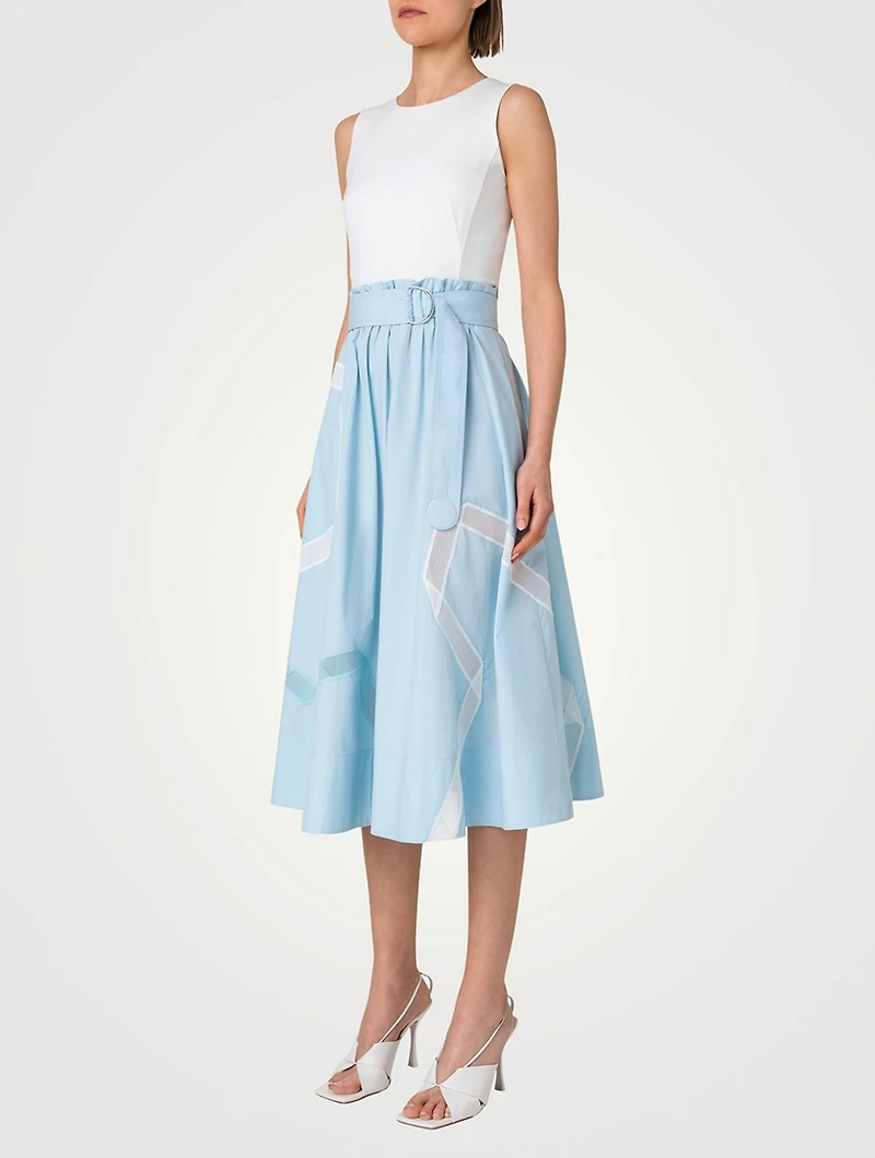 Belted Jersey Midi Dress