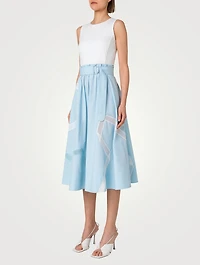 Belted Jersey Midi Dress
